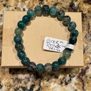 Green Dragon Vein Beaded Bracelet